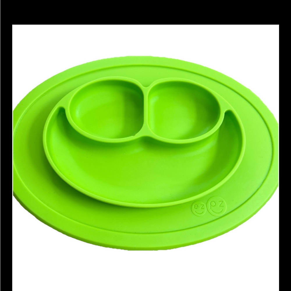 Ez pz Green ezpz silicone baby plate toddler feeding #baby #kids #sustainable
